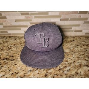Tampa Bay Rays Hat MLB New Era 59Fifty Cap Baseball Fitted Size 7 Grey
